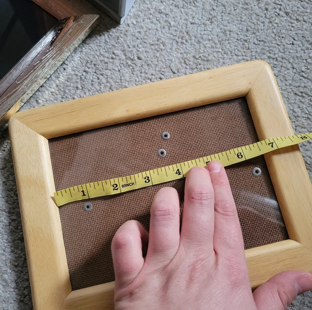 Vintage Mid Century Modern Blonde Wood Photo Frame, 4.5